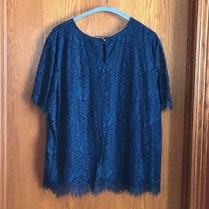 Lace Blouse (navy)